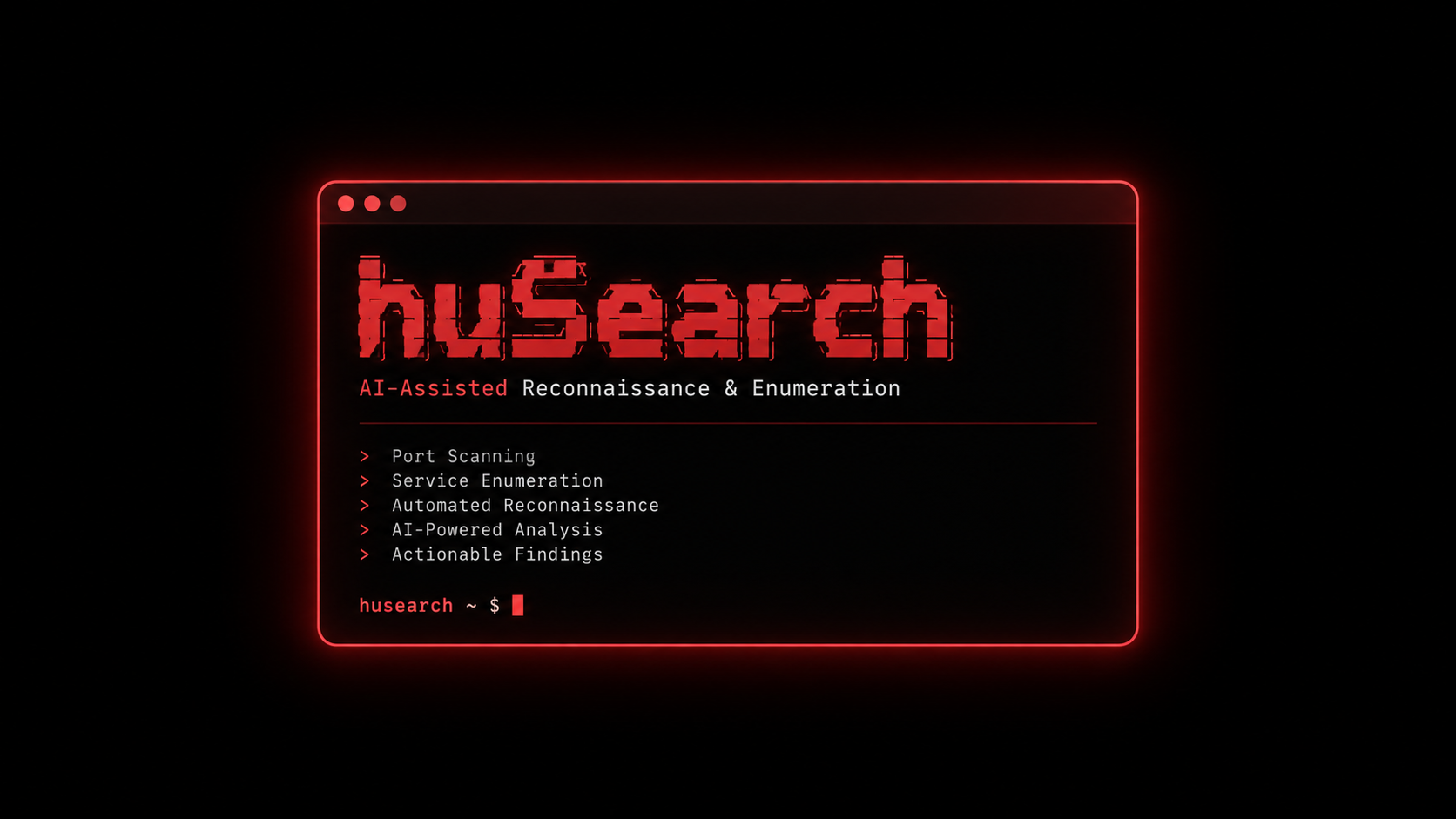 husearch — AI-assisted reconnaissance and enumeration tool